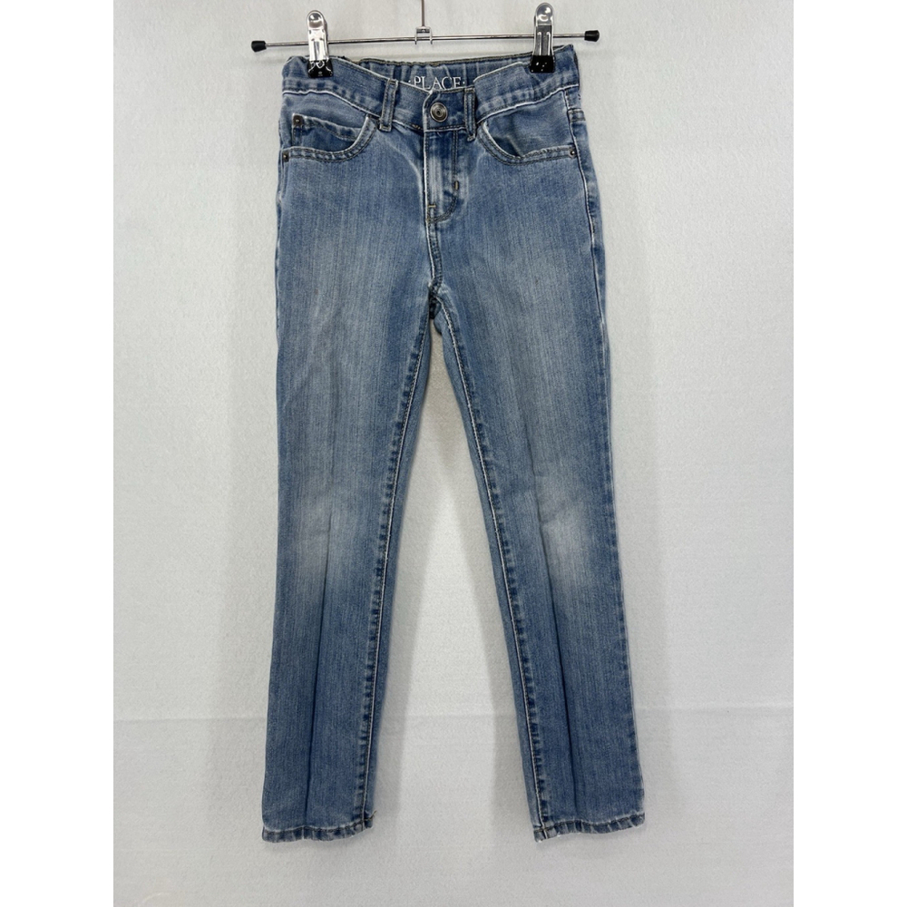 The Children Place Girls Jean Adjustable Waist Skinny Stretch Light Denim Size 7 - Picture 2 of 11
